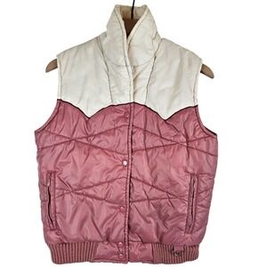 Kmart vintage‎ puffer vest colorblock 90s gorpcore pink, size M
